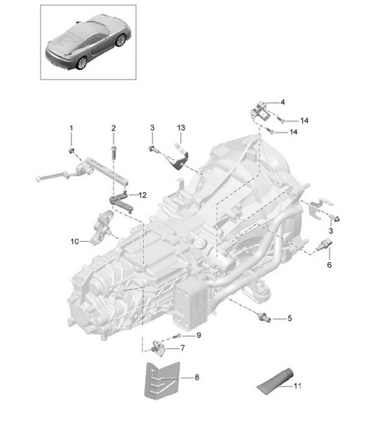Handgeschakelde versnellingsbak / losse onderdelen (model: G8120) 981C Cayman GT4 2016