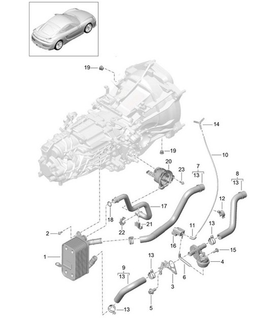 Diagram 302-015 Porsche 924S 2.5L 1988 