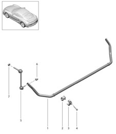 Anti-roll bar 981C Cayman GT4 2016