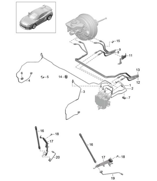 Diagram 604-005 Porsche 911 & 912 (1965-1989) Wheels, Brakes