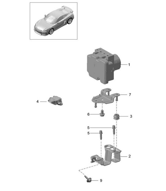 Diagram 605-000 Porsche Macan (95B) MK1 (2014-2018) Wheels, Brakes
