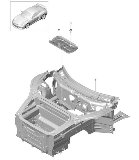 Diagram 801-005 Porsche Boxster GTS 718 2.5L PDK (365 Bhp) 05/2017>> Body