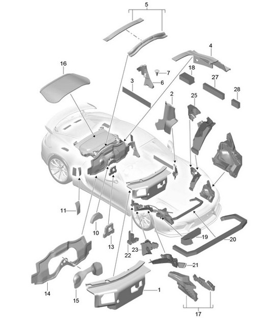 Diagram 807-080 Porsche 991.1 Turbo 3.8L (520 Bhp) 2014-16 Body