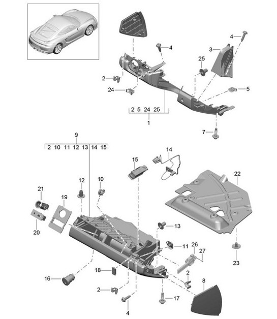 Diagram 809-010 Porsche 911 & 912 (1965-1989) Body