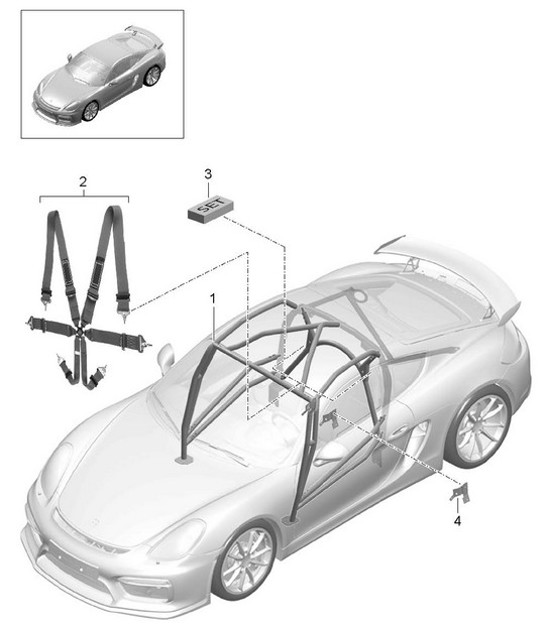 Diagram 812-001 Porsche Boxster 986/987/981 (1997-2016) Body