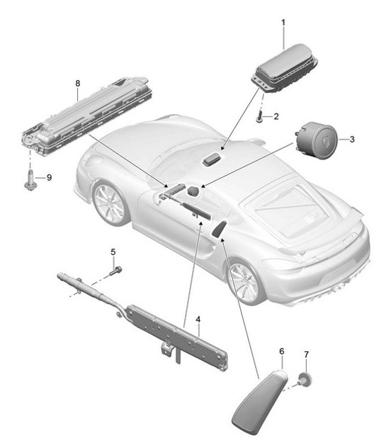 Diagram 812-050 Porsche 997 MKII Carrera C2 3.6L 2009-12 Body