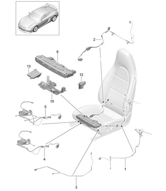 Diagram 817-025 Porsche 356 (1950-1965) Body