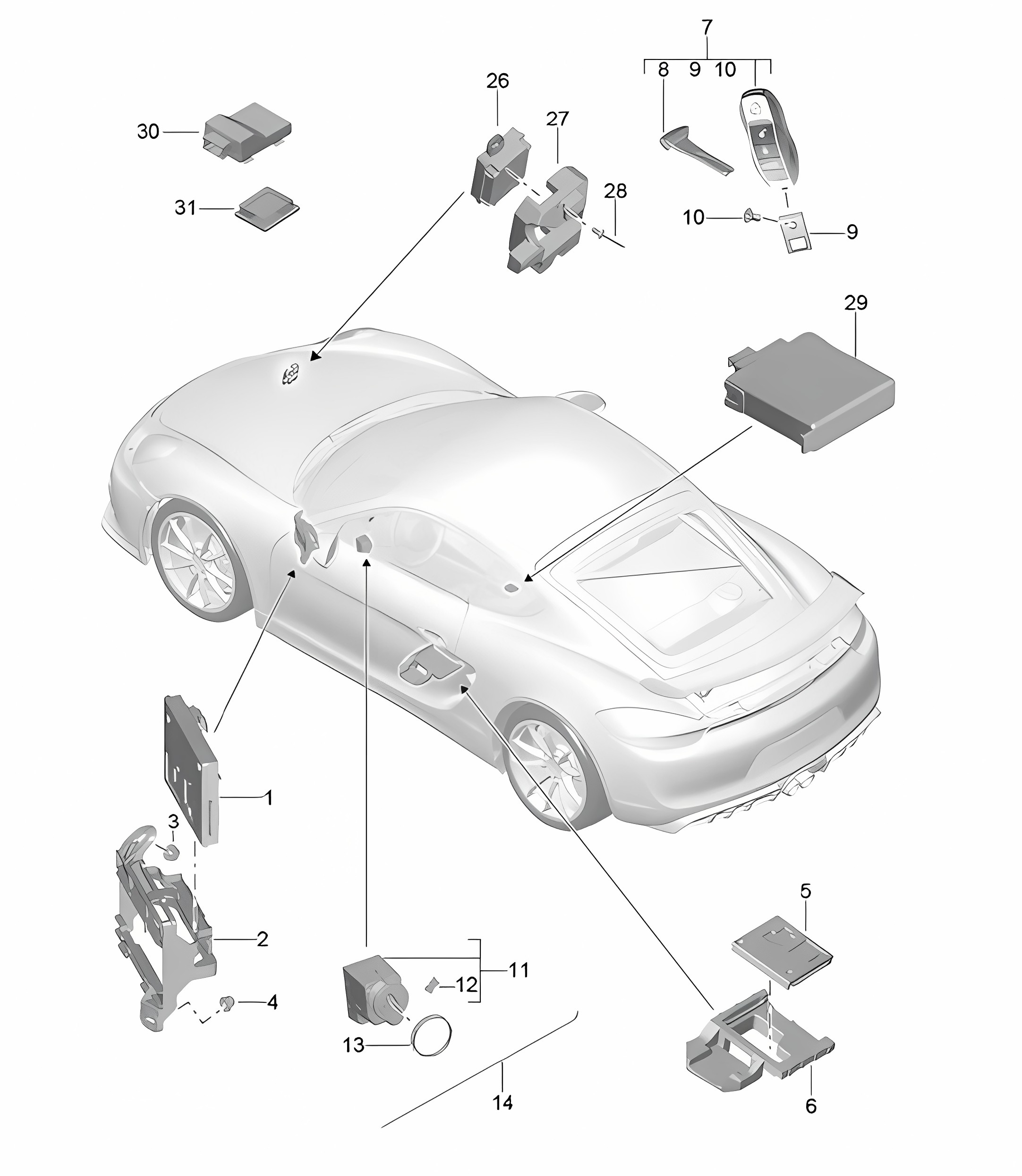Control units 981C Cayman GT4 2016