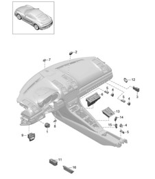 Interruttore / Pannello di controllo / Aria condizionata 981C Cayman GT4 2016