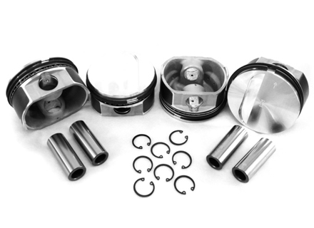 Flat-Top-Kolbensatz, 24-mm-Stift. Porsche 914 - VW103T4S71P, VW104T4S71P