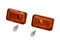 Side repeaters square Amber. (set of 2 ) Porsche 924 / 944 / 968 / 993 / 964 / 911 - 4A0949101, 99963103290
