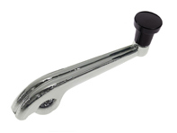 Raamdraaihendel met ZWARTE knop. Porsche 356 - 35652027, 356.52.027-BLK