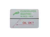 Etiqueta de combustible con índice de octano de 95. Porsche - 92800611703 - PAK95