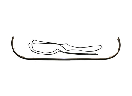 Moulure chromée de pare-chocs avant avec caoutchouc d'impact. Porsche 911 - 90150504132, 90150504100, 90150504102, 90150504130 - 1684300306, 9305
