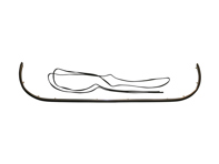 Moulure chromée de pare-chocs avant avec caoutchouc d'impact. Porsche 911 - 90150504132, 90150504100, 90150504102, 90150504130 - 1684300306, 9305