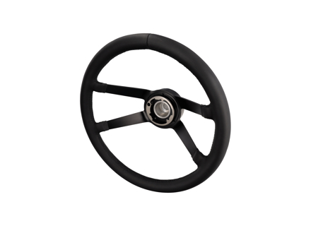 Extended hub with deep dish leather steering wheel 380mm Carrera RS style. Porsche 911 1965 to 1973 - 91134708205