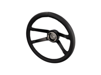 Extended hub with deep dish leather steering wheel 380mm Carrera RS style. Porsche 911 1965 to 1973 - 91134708205