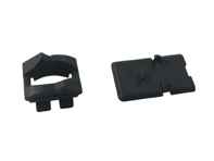Slotlager en afsluitkap voor de bekleding van de achterklep. Porsche 928 1980-95 - 92855119902, 92855120302 - PRSVW