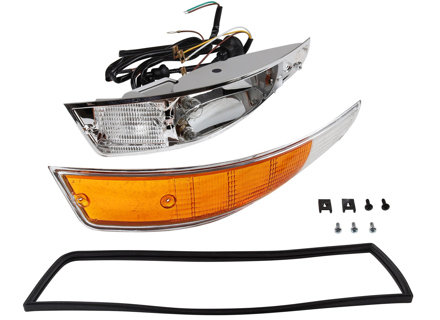 Front indicator housing, Aluminium casting Inc Lens, loom & gasket. Porsche 911 68-73 - 91163140130, 90163140103, 90163140203, 91163140230 - 1695402270, 1695402280