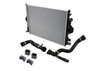Radiator water with hoses, Centre. Porsche 958 Cayenne 3.0L Hybrid 2015-18 - 95810613210, 95810640120, 95810640221