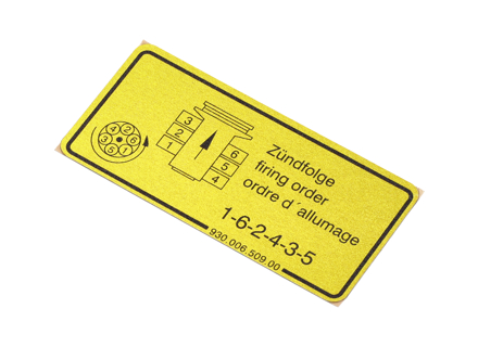 Adesivo ordine accensione accensione. Porsche 911 / 930 - 93000650900 - 1601500506