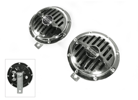 Hupenset 12 Volt in Chrom Porsche 356 / 911 / 912 2er Set - 9001000, 64463511111, 64463511200, 64463511300, 64463511400
