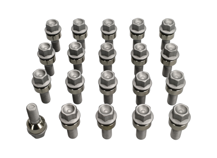 Boulon de roue Standard (pack de 20) Porsche 996 / Boxster / 997 / Cayman / 991 / 992 / Macan / Panamera - 99736120301, 99736120302, 9973612031, 46652, 99636120300, 99636120301, 99636120302, 38919656 - OP-UWB10036-1, S4-7-14-50-30-19, V1415KU30V