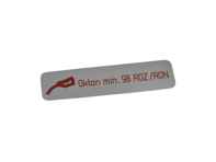 Sticker Fuel Octane Rating. Porsche 911 / 911 turbo / 924 / 944 / 928 / 914 - 411000263A - PAKRR