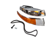 Alloggiamento indicatore anteriore, lente e guarnizione Metal Inc. Porsche 911 68-73 - PCG63193520, PCG63193620, 90163140103, 90163140203 - 1695401870, 1695401880