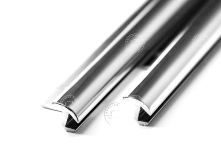 Chrome top of door trims kit for Porsche 356 pre A Cabriolet. - 64453143119, 64453193141, 64402592800, 64453195100