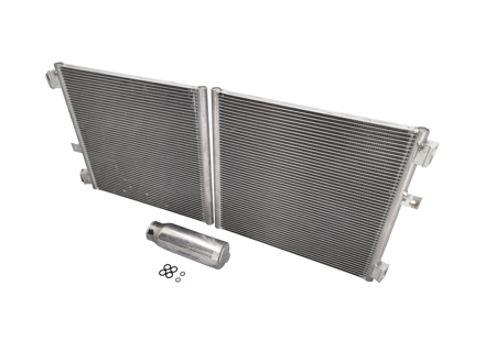 Kühler-Kondensator-Kit für Klimaanlage (Klimaanlage). Porsche 981 Boxster und Cayman - 99157311102, 99157311106, 99970755741, 94457314301, 99970766040