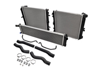 Water coolant front radiators & pipes kit. Porsche 996 C2/ C4 automatic/ tiptronic cars - 99610662255, 99610662654, 99610613753, 99610613853, 9961066558, 99610666656, 99610613151, 99610613150, 99610613251, 99610603750, 99610603751, 99610603752, 99610603753
