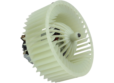 Engine compartment Air blower motor and fan (without housing). Porsche 964 / 993 - 8EW009159221, 99362432801, 0130111145, 34563 - JX29631