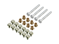 Door hinge pins & bolts set. Porsche 911/912 / 914 / 964 / 993 - 90153130520, 90153130520, 90153131120, 901531305SET, 99909301002, 99909301008 - URO-014474