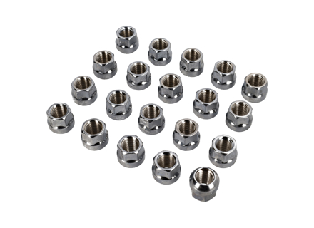 Radmutter (offenes Ende) Kugelbund R14 (Chrom-Finish) passt für verschiedene Porsche-Modelle - N0201121 - LS02, 01214