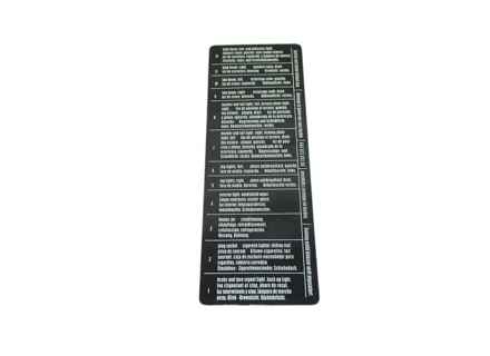 Data sticker fuse box lid. Porsche 356B / 356C - 64461283106 - 1601504400