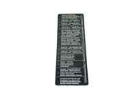 Data sticker fuse box lid. Porsche 356B / 356C - 64461283106 - 1601504400