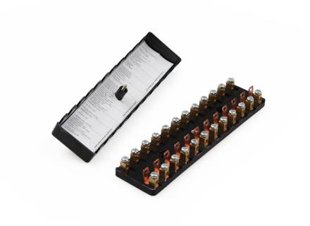 Fuse box with cover 12 pole front. Porsche 911 1965-68 - 90161280120, 90161207214 - ELE11.1.129