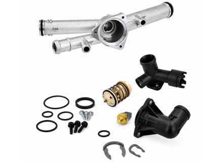 Verbesserter Kühlmittelthermostat-Satz. Porsche 958 Cayenne 3,6 l - 95810606000, 99760641000, 95810613100, 95810612602, 95510613200