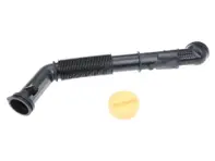 Oil filler tube / neck pipe and filler cap kit. Porsche 996 Carrera - 99610715060, 99610715061, 99710713100, 99610703550, 99610703551, 99610703552 - URO-015845, URO-017650