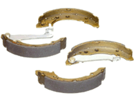 Handbrake shoes (set of 4). Porsche 958 Cayenne / 971.2 / Taycan - 114032, 114 032, 95835292500, 9Y0698533AA, 9Y0698533B, 9Y0698533AB, PAB698533B - S65505