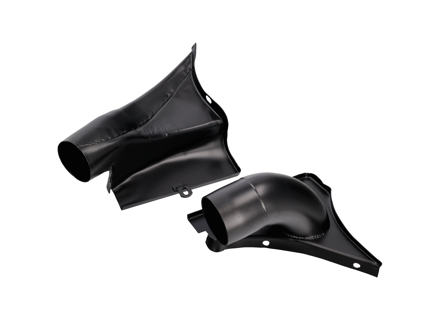 Engine fan housing air outlet shrouds, set of 2. Porsche 911 / 914-6 / 930 / 964 - 90110632102, 90110603101, 90110602150, 93016032102, 91110632100, 91110632700, 93010602150, 93010632101, 93010632102