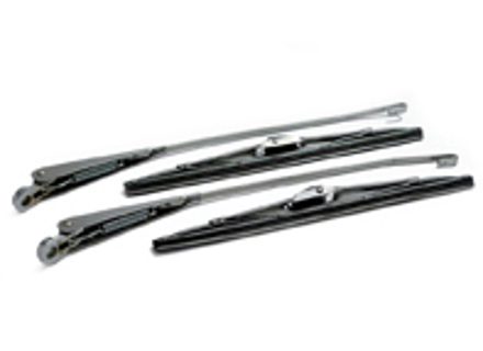 Wiper arm with blades, front, SET OF 2, Silver. Porsche 911 1965-94 - 9500001, 1698301210, 90162893000