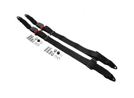 Statische 3-punts heup- en diagonale gordels achter (set van 2). Porsche 356 / 912 / 911 t/m 83 - 91180304904