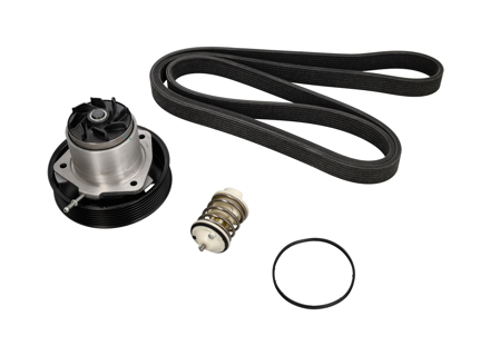 Wasserpumpen-, Riemen- und Thermostat-Einsatzsatz für Porsche 958 Cayenne 3,6 l - 95810603304, 95810612602, 95810612601, 95810612600, WHT000863, 94610225230, 95810603303, 95810603302, 95810603301, 95810603300, 95510293300