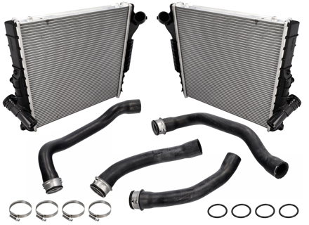 Radiators and pipes replacement kit for 991.2 / 982 Boxster / 982C Cayman - 9P1121251, 9P1121252, 9P1121623, 9P1121624, 9P1121611, 9P1121612, 99951249900, 99610680102