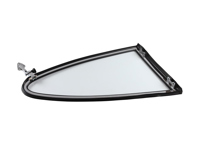 Jeu de vitres arrière 1/4, avec cadre chromé. Porsche 911 Coupé 67-76 - 90154301125, 90154301225 - 1685300170, 1685300180