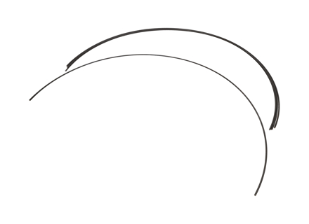 Roof headliner bow set of 4. Porsche 356A T2 / 356B / 356C - 64455551100, 64455551300 - PRS153