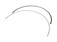 Jeu de 4 arceaux de toit. Porsche 356A T2 / 356B / 356C - 64455551100, 64455551300 - PRS153