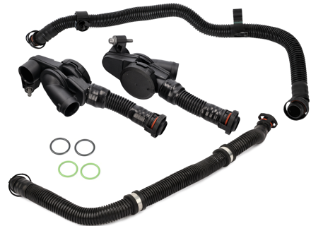 Kit valvola di sfiato del basamento motore. Porsche 970.2 Panamera S 3.0L 2014-16 - 94610723077, 94610722977, 94610724075, 94610723975